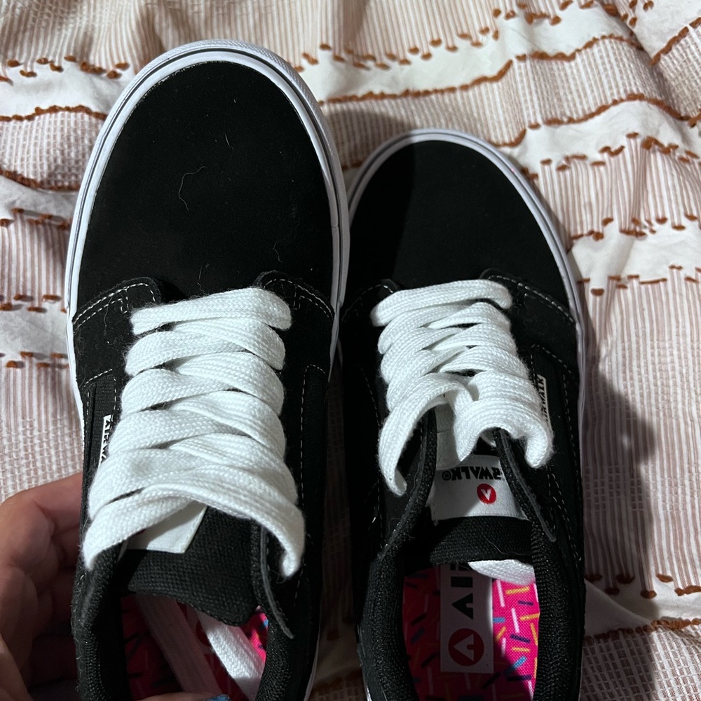 Vans Classic Black and White Lace-Up Shoes